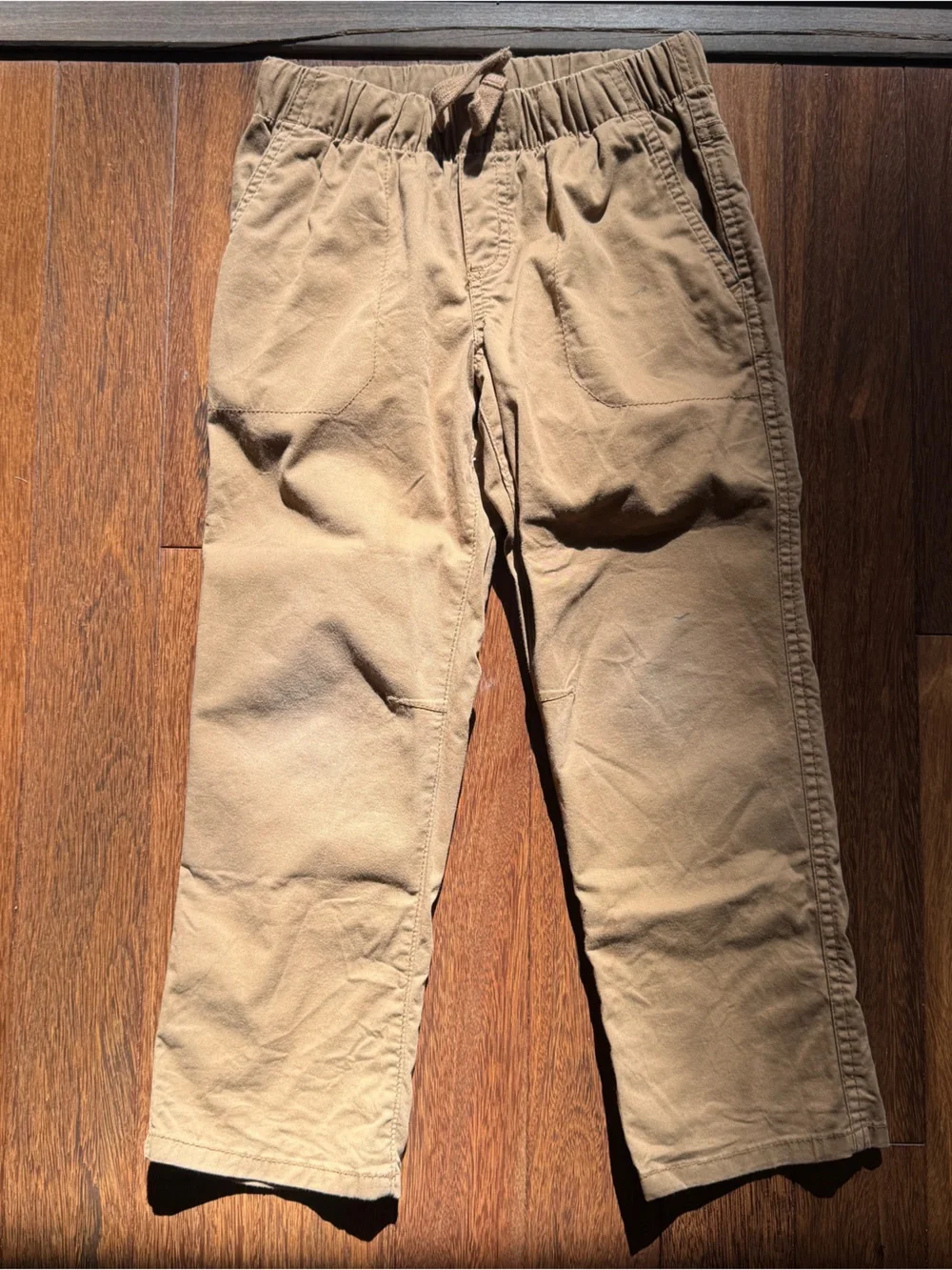 Cat & Jack Boys Elastic-Waist Khaki Pants Size 6